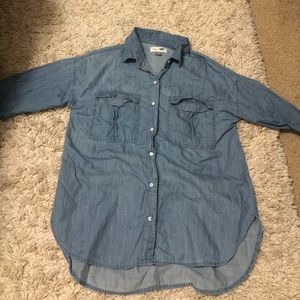 Blue wash Button up shirt